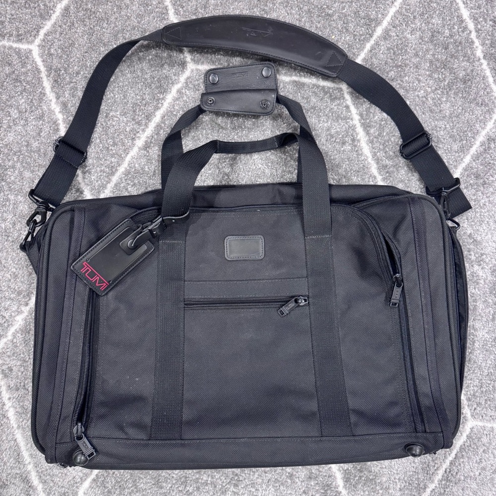 TUMI AUTHENTIC 278D3 EXPANDABLE BOSTON BALLISTIC DUFFLE CARRY ON BAG black
